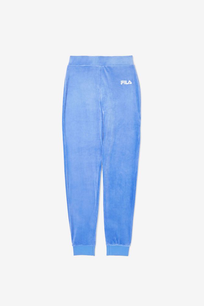 Fila Pants Womens Blue - Sara Velour Jogger - Philippines 6784930-NP